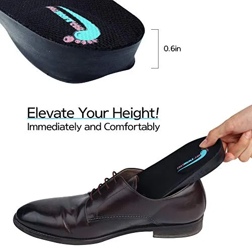 0.6 Inch Elevator Shoe Lifts - Height Increase Insoles (US Men's Size 7-11)