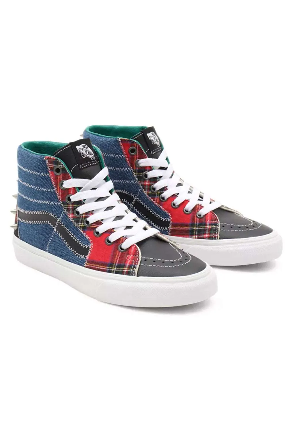 (2Qg9Gb) Tartan Daze Sk8 Hi Shoes   Multi