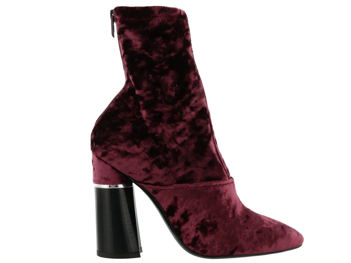 3.1 Phillip Lim Velvet Kyoto Ankle Boots