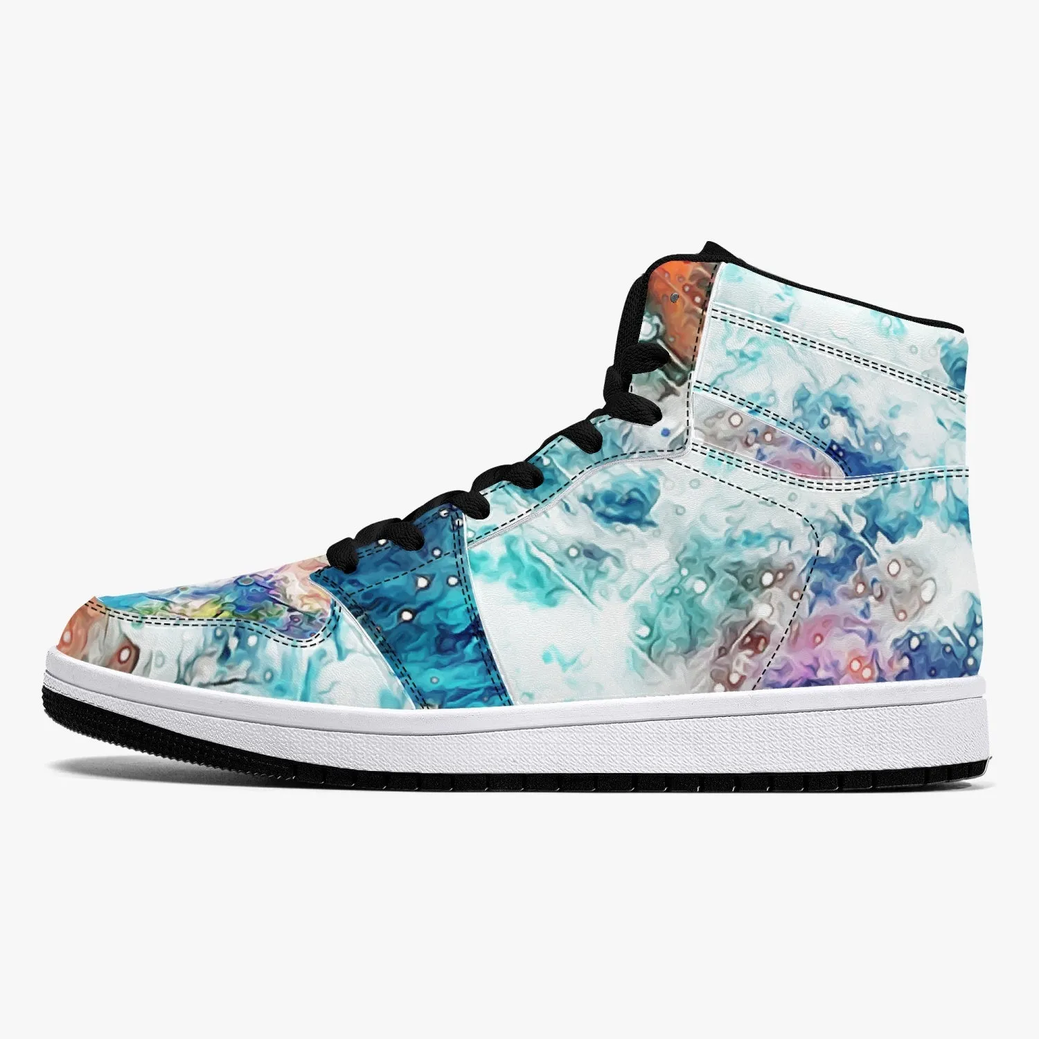 Acquiesce Apothos Psychedelic Split-Style High-Top Sneakers