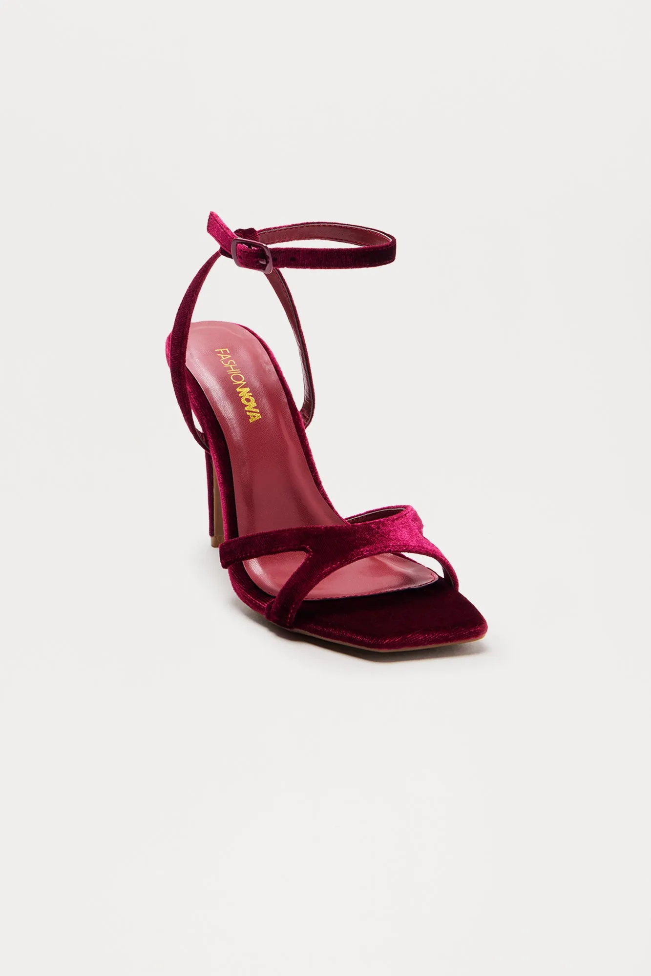Adelaide Velvet Heels - Burgundy