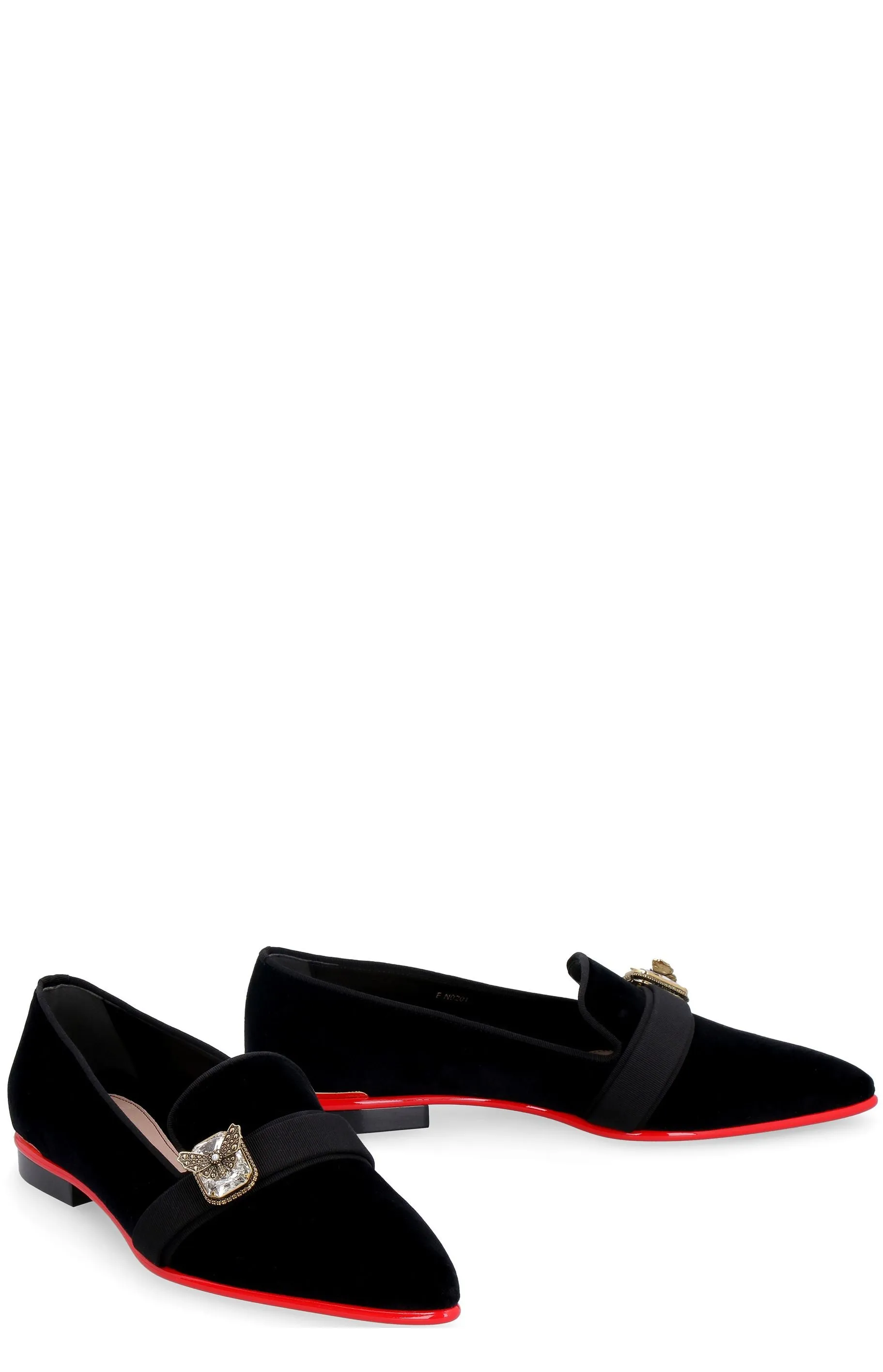 Alexander McQueen Velvet Pointed-Toe Slip-On Loafers