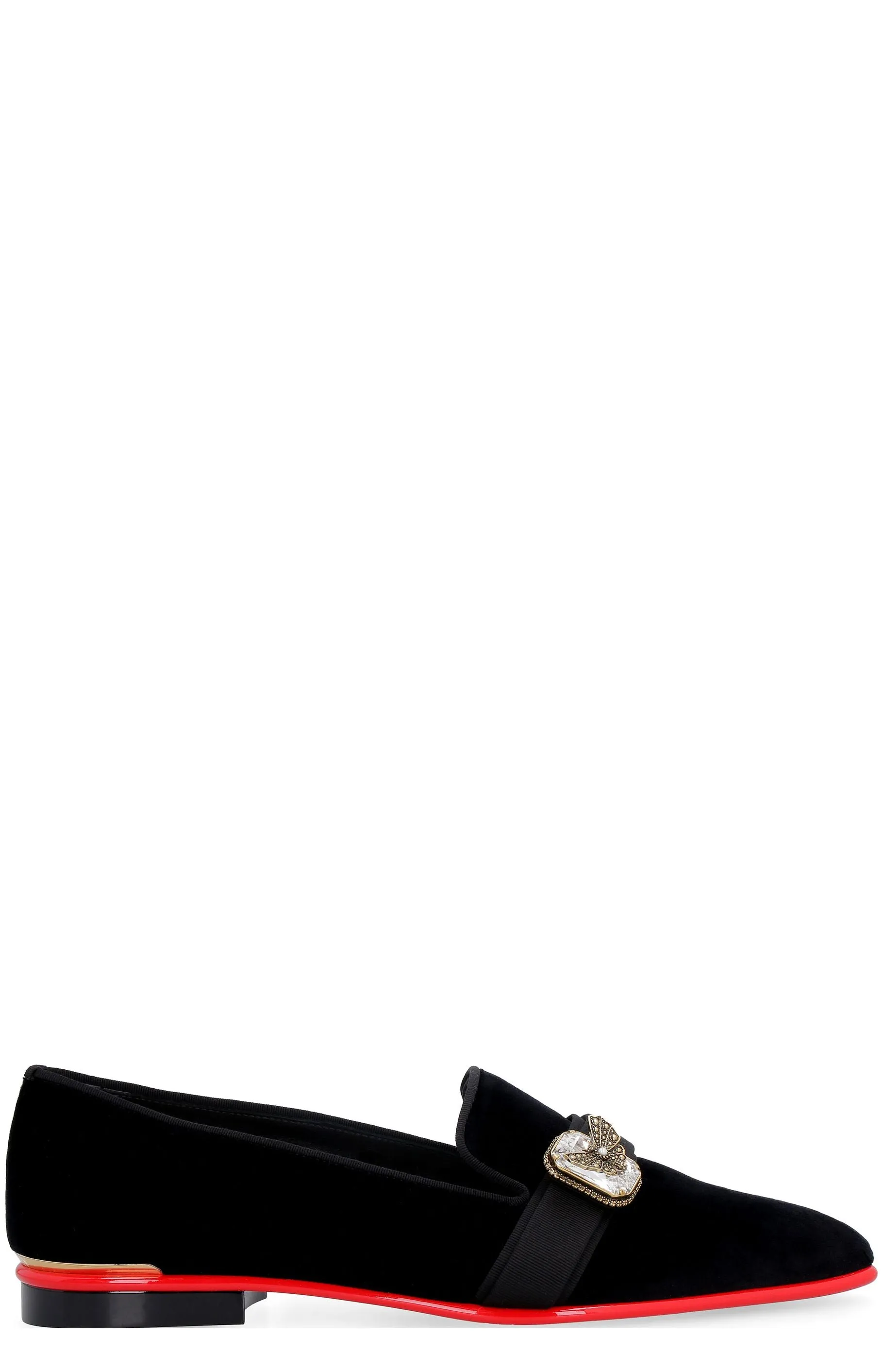 Alexander McQueen Velvet Pointed-Toe Slip-On Loafers
