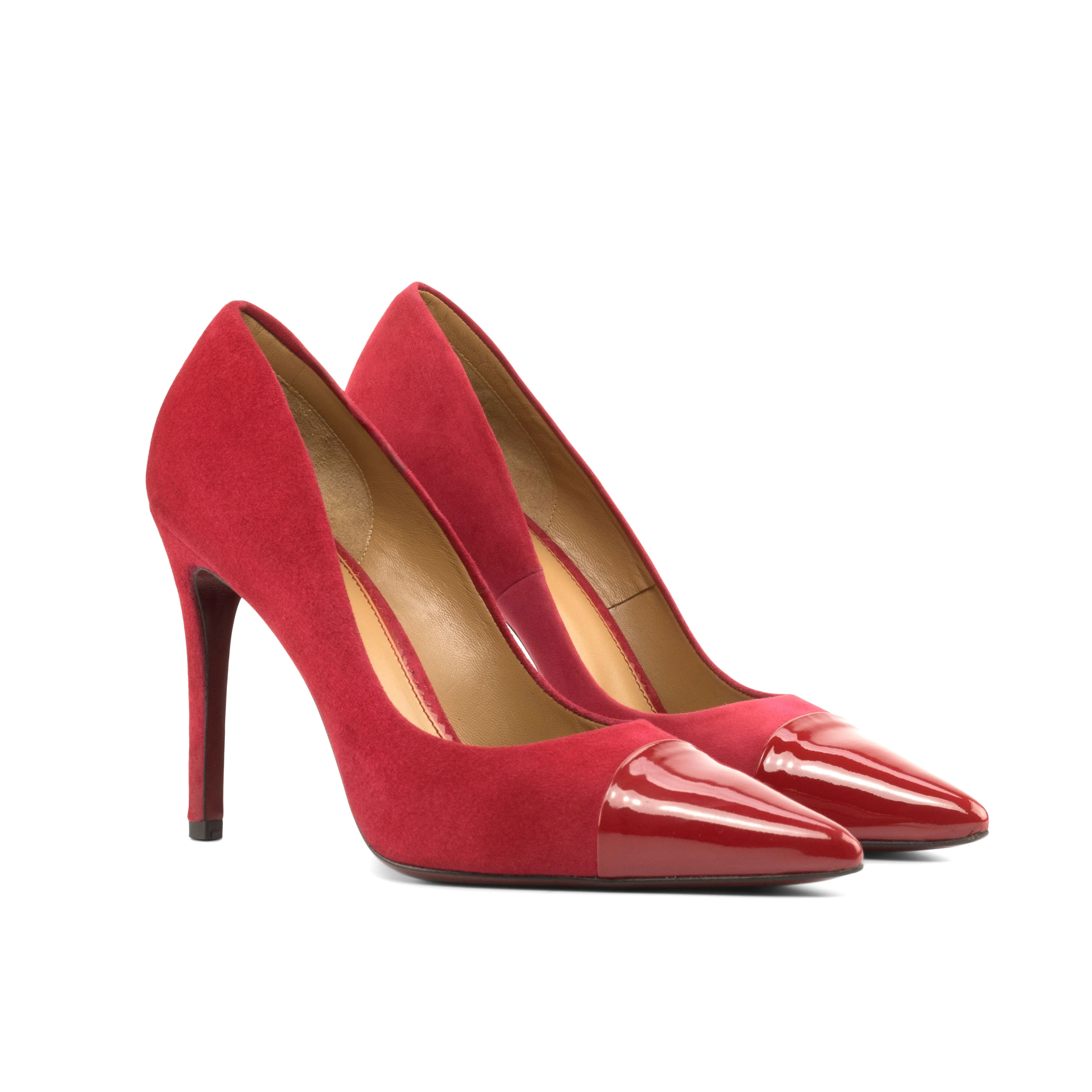 AN Stiletto Red Suede, Deep Red (4" Heels)