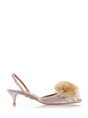 Aquazzura 'Powder Puff' Velvet Slingback Pumps