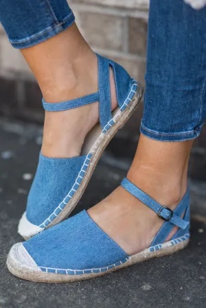 Associated Class Espadrille Flats, Denim Blue