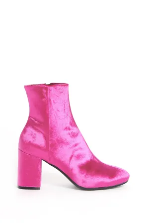 Balenciaga Ville Velvet Ankle Boots