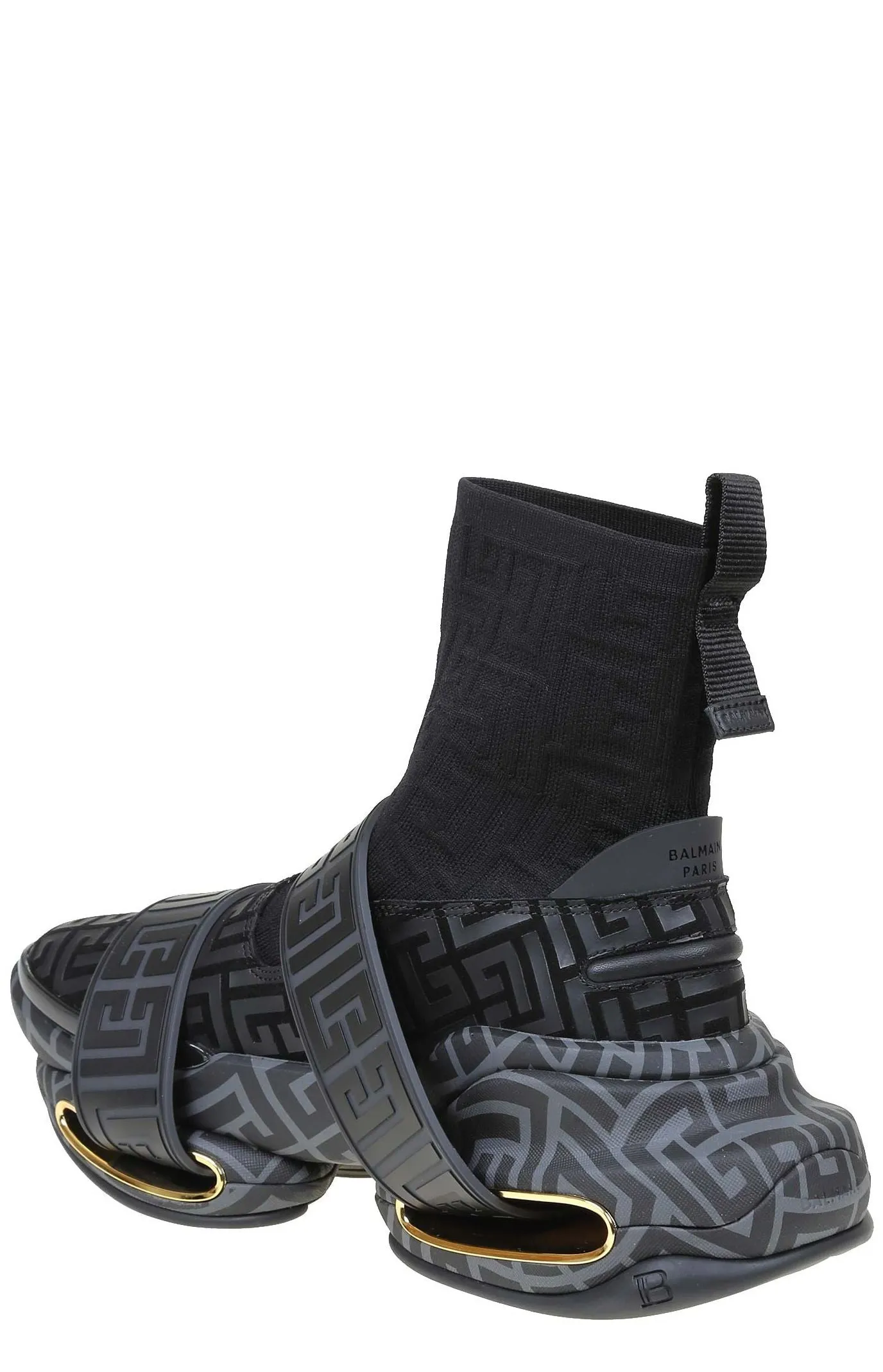 Balmain B-Bold Monogram High-Top Sneakers
