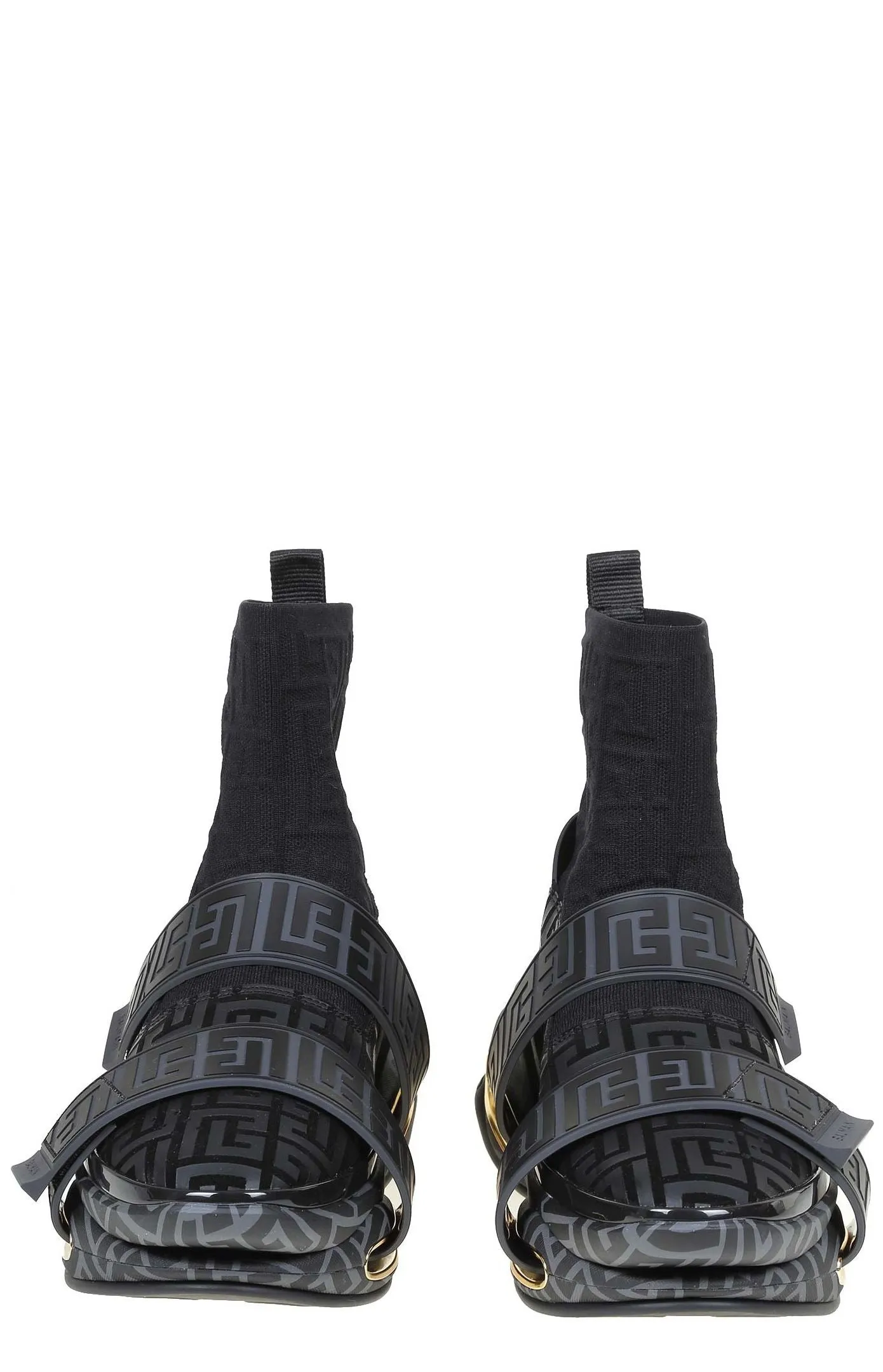 Balmain B-Bold Monogram High-Top Sneakers