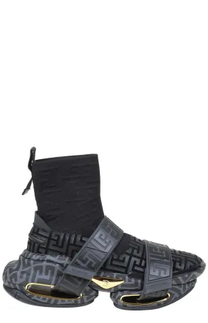 Balmain B-Bold Monogram High-Top Sneakers