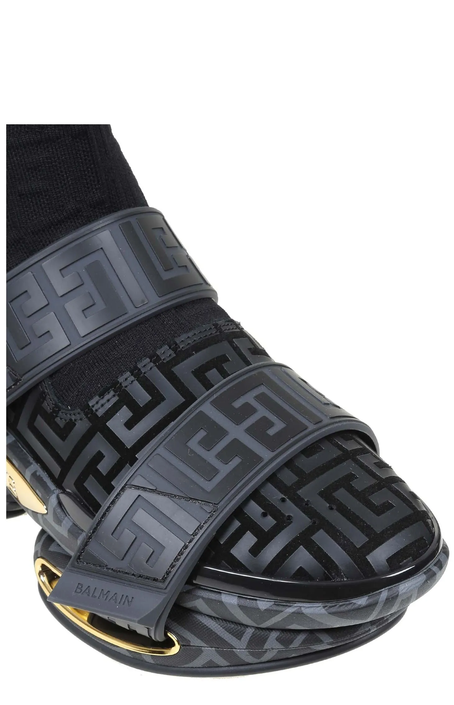 Balmain B-Bold Monogram High-Top Sneakers
