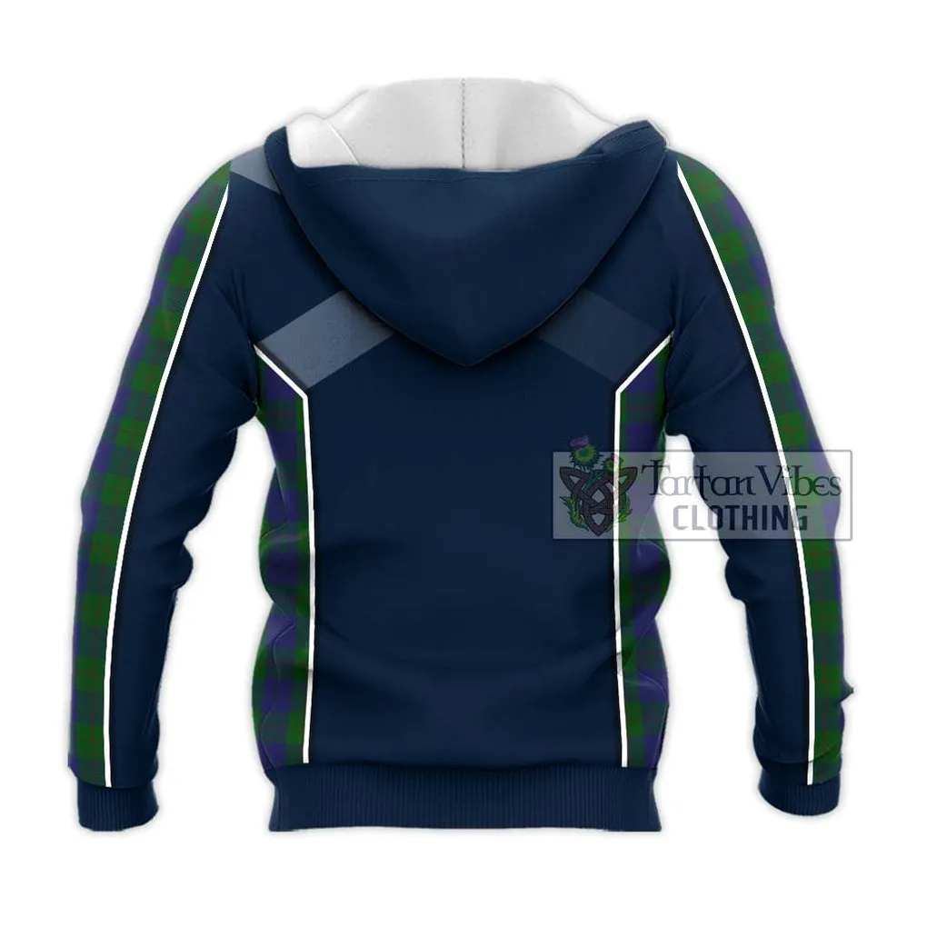 Barclay Tartan Knitted Hoodie with Family Crest and Lion Rampant Vibes Sport Style