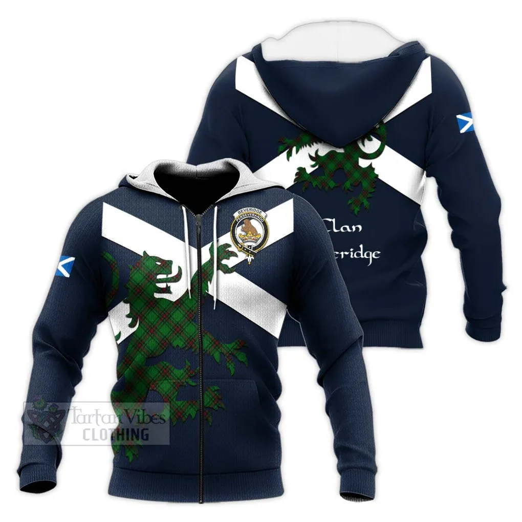 Beveridge Tartan Lion Rampant Knitted Hoodie Proudly Display Your Heritage with Alba Gu Brath and Clan Name