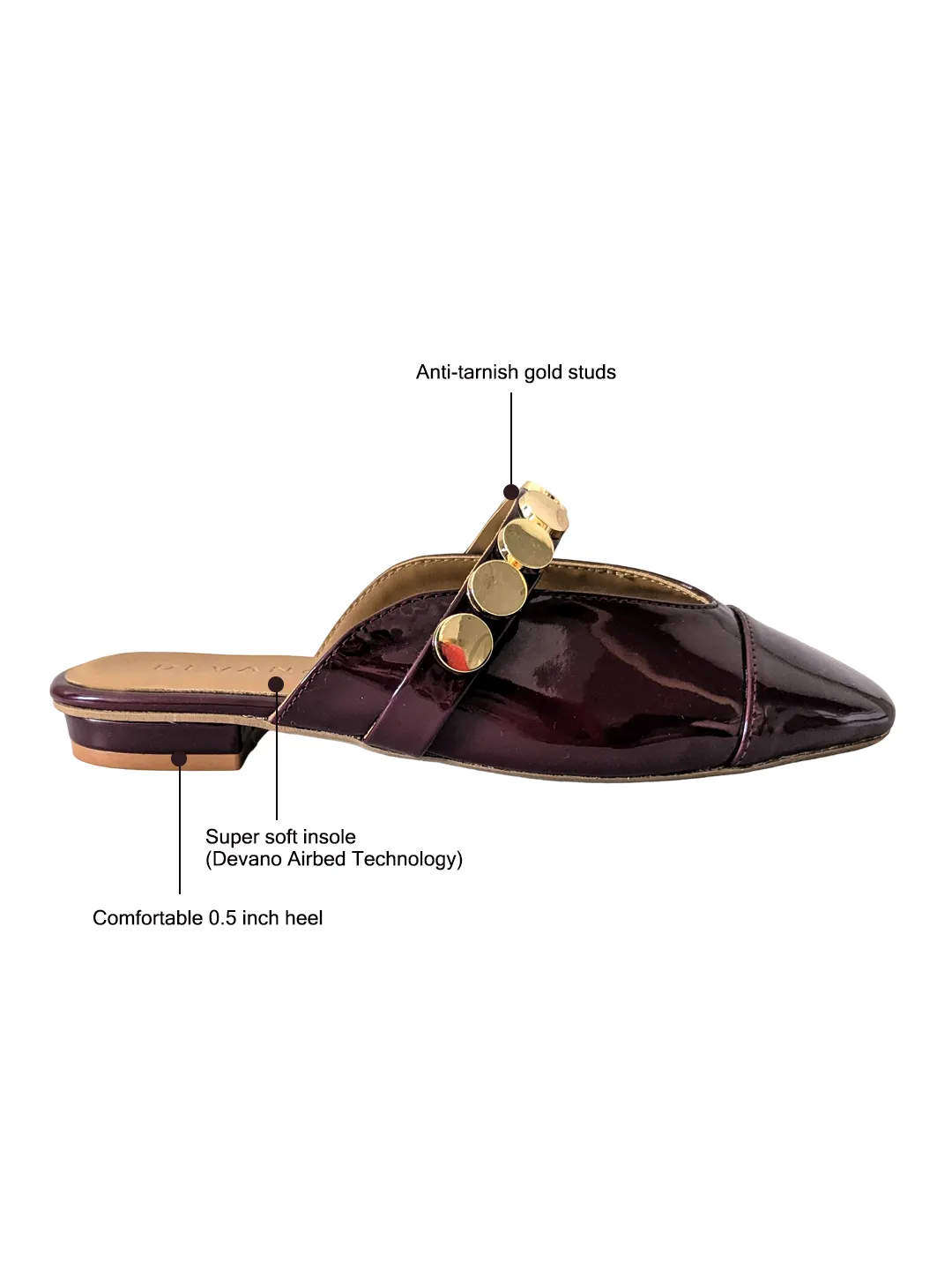 Bianca Mules Glazed Cherry