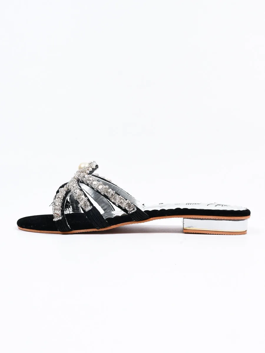 Black Formal Summer Slipper For Women’s