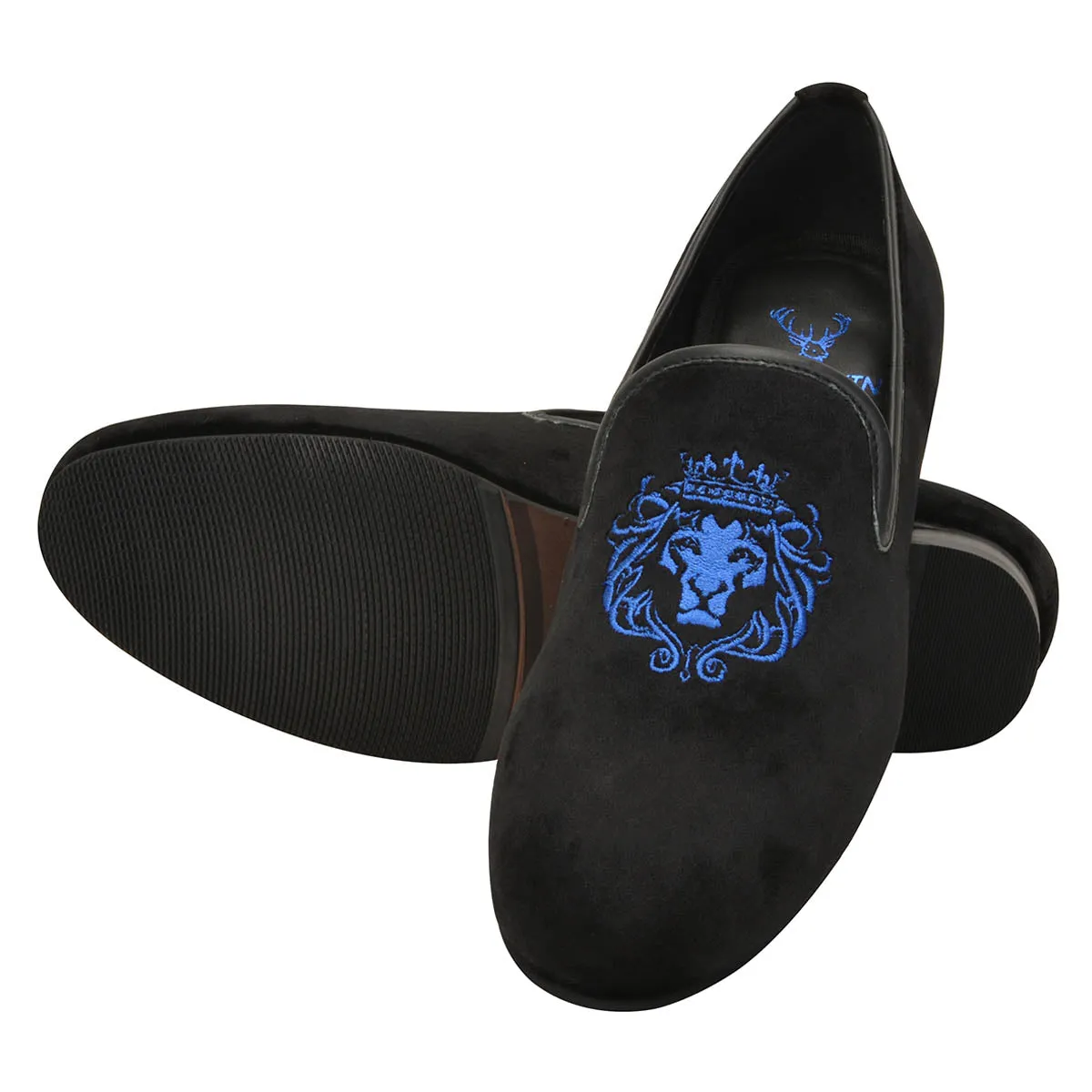 Black Italian Velvet Slip-On Shoe