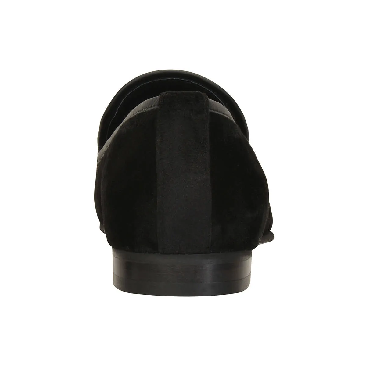 Black Italian Velvet Slip-On Shoe