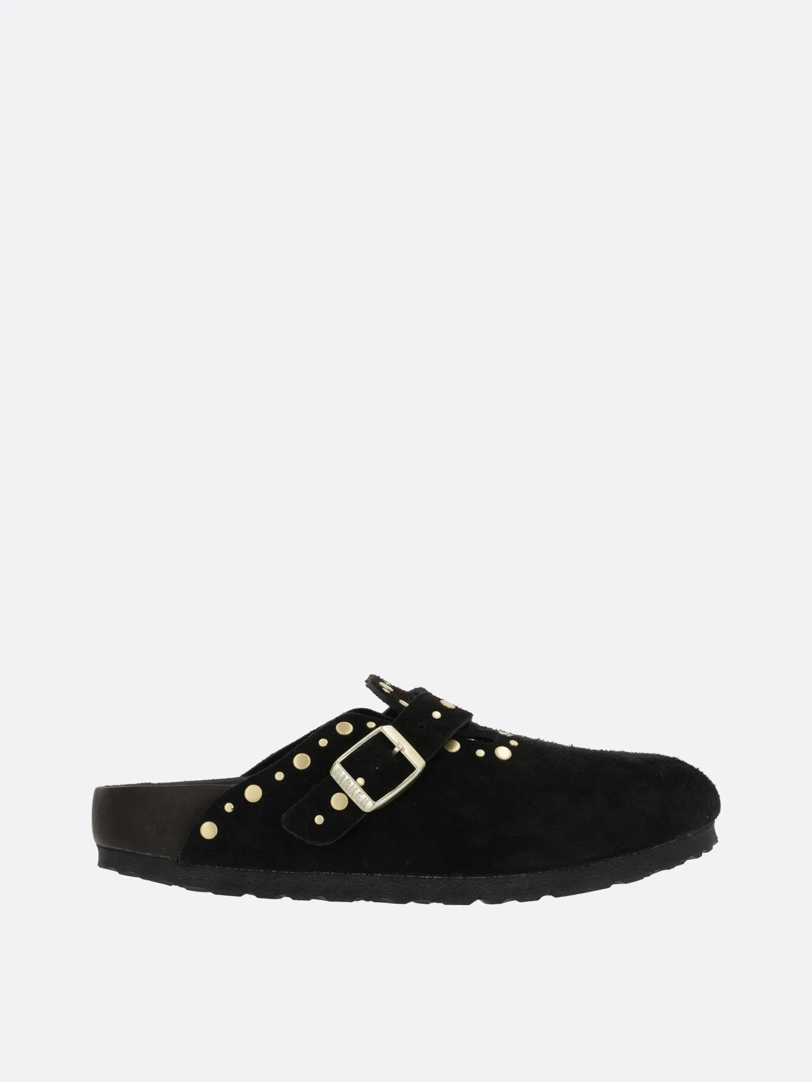 Boston Rivet Border Suede Mules