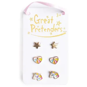 Boutique Cheerful Studded Earrings, 3 sets