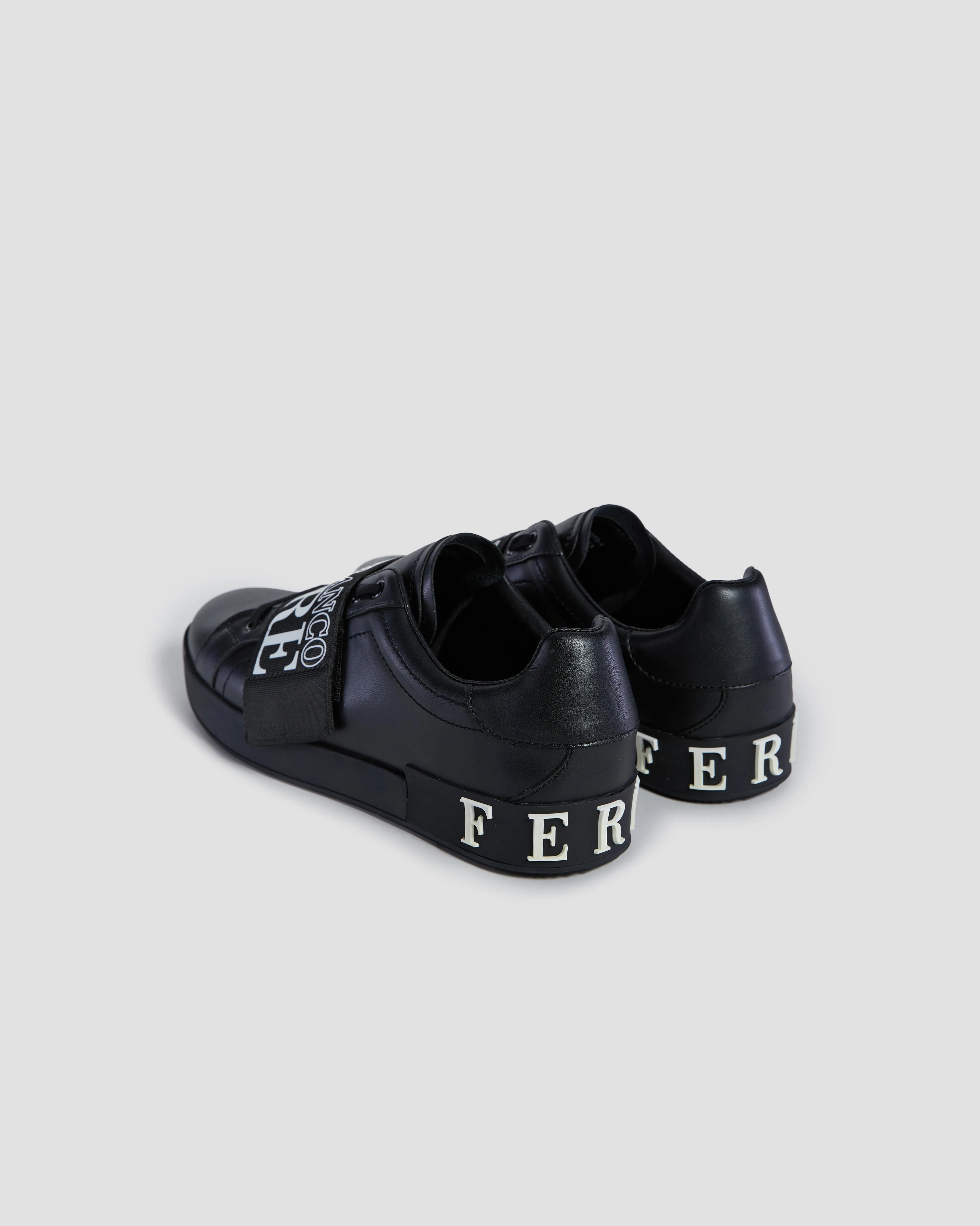 Brand Jacquard Panel Detailed Sneakers