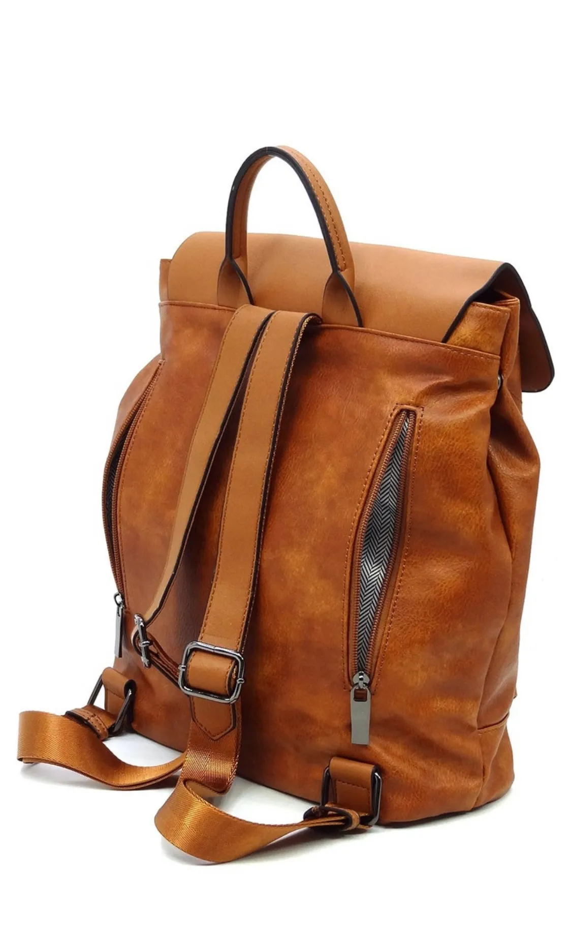 Bree Brown Quilted Vegan Leather Studded Handbag