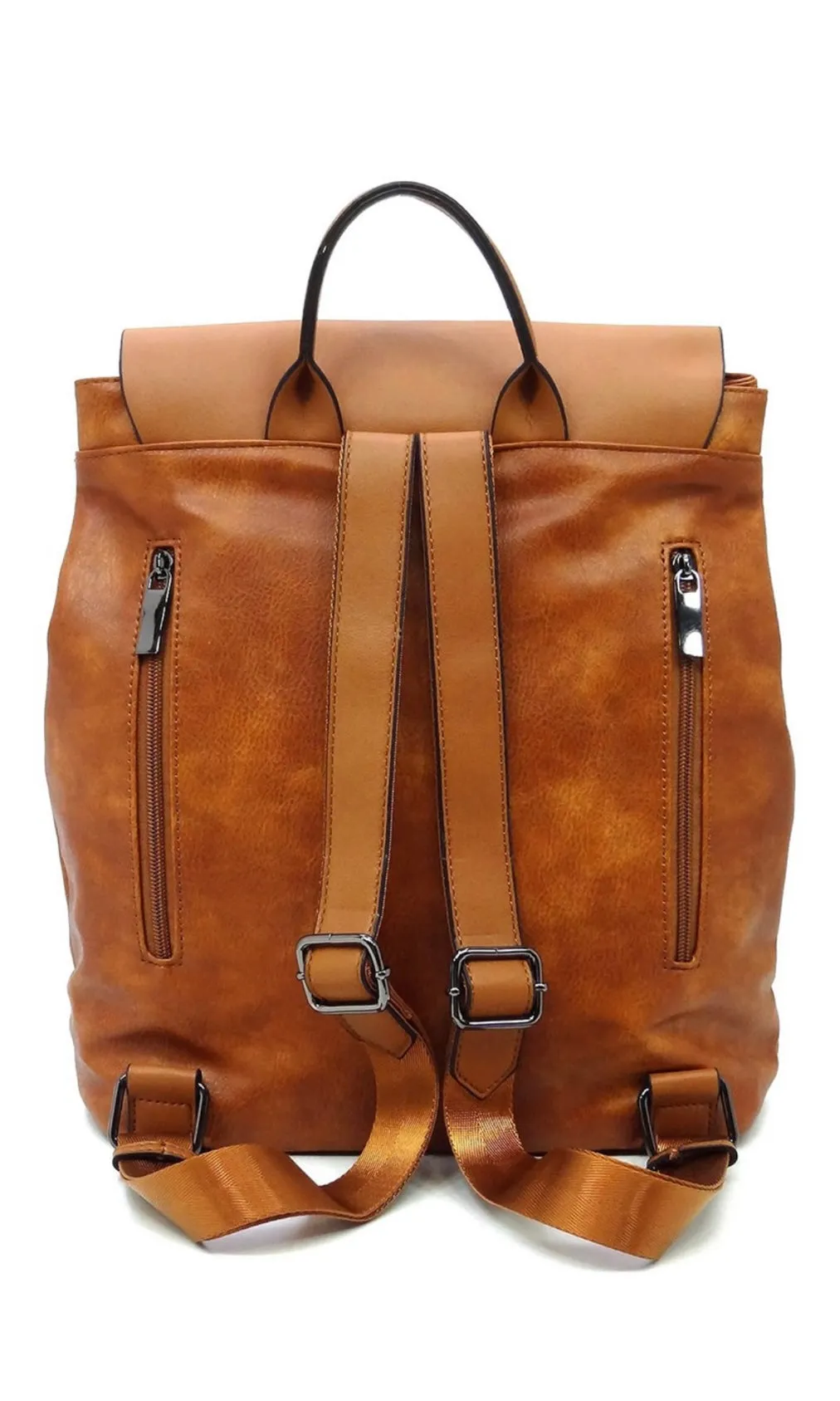 Bree Brown Quilted Vegan Leather Studded Handbag