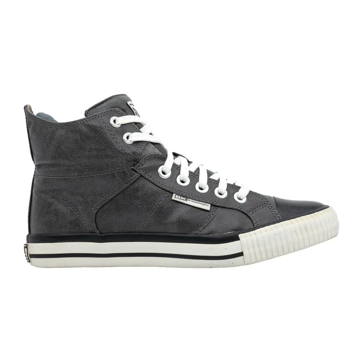 British Knights Roco Fold Over High-Top Sneakers Leather Grey Colour For Men