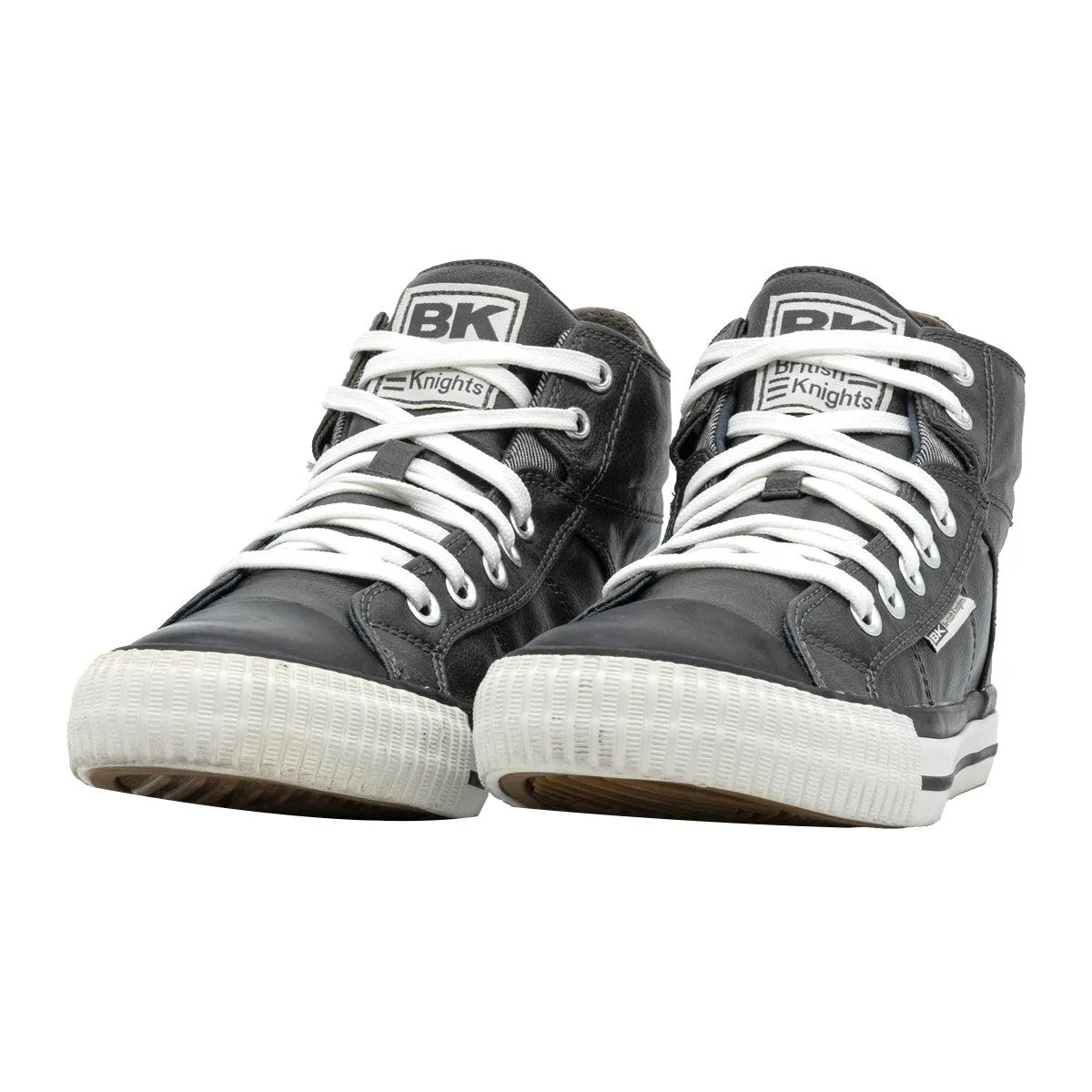 British Knights Roco Fold Over High-Top Sneakers Leather Grey Colour For Men