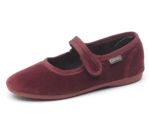 Burgundy Velvet Mary Jane (500075.20)