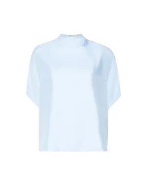Cape-Sleeve Satin Top