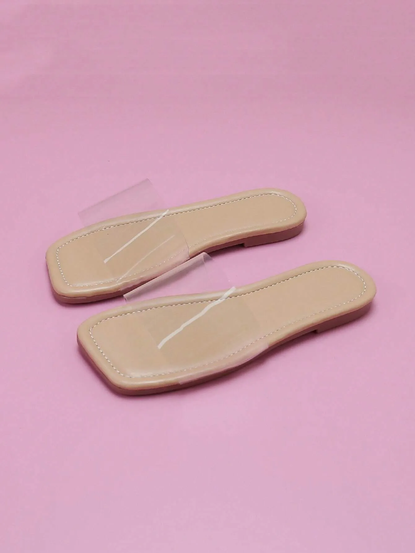 Children Fashionable Macaron Colored Rendered Casual Toe Ring Transparent Soft Leather Sandals