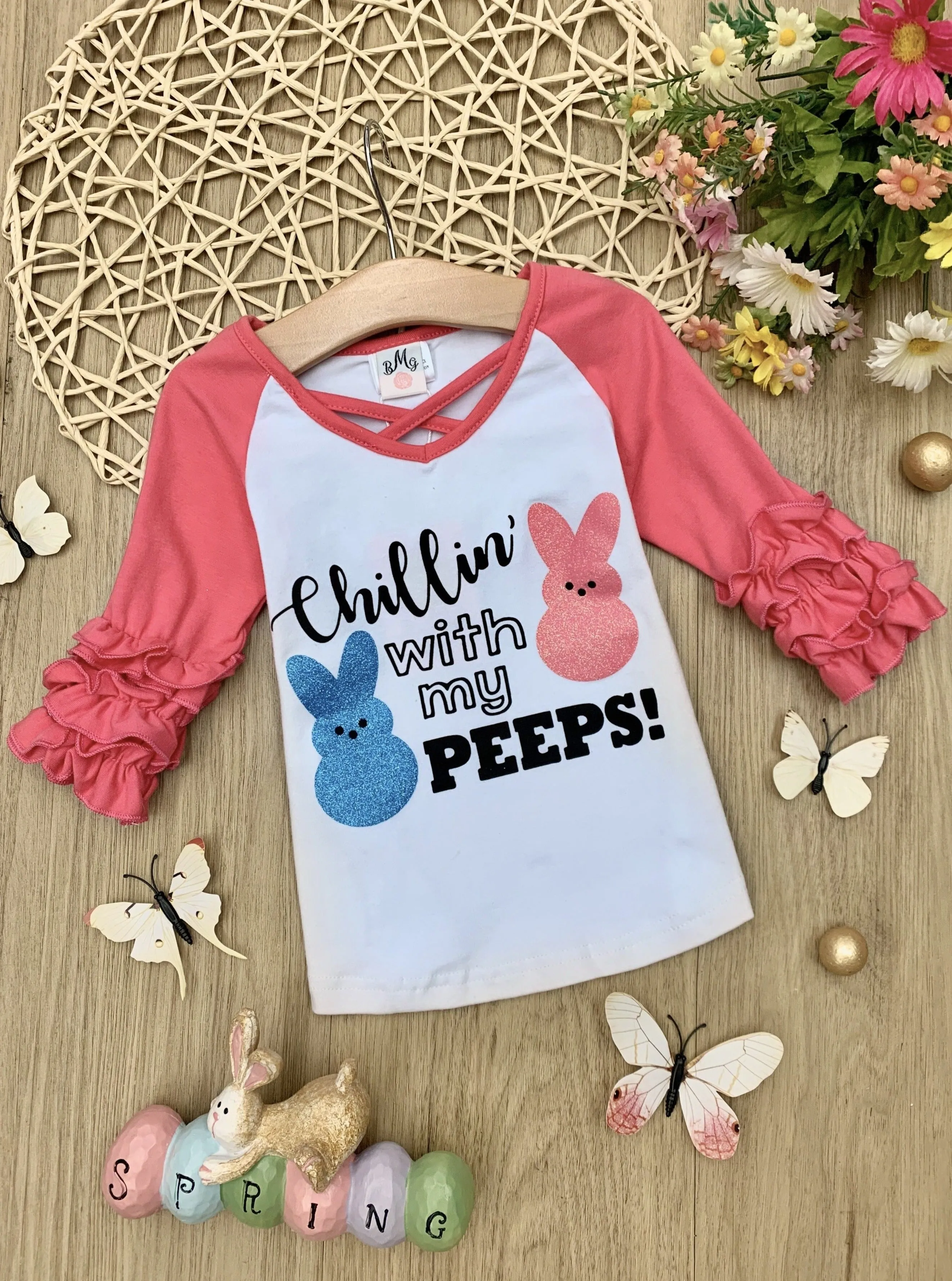 Chilling With My Peeps Raglan Top