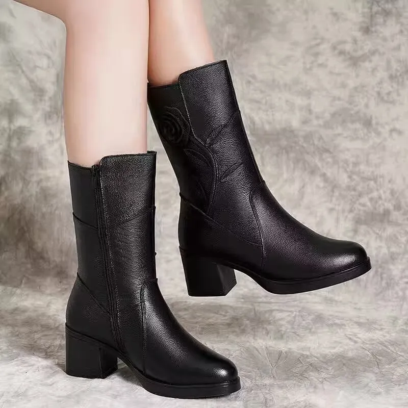 (🎄Christmas pre-sale)Pure leather velvet comfortable & versatile boots