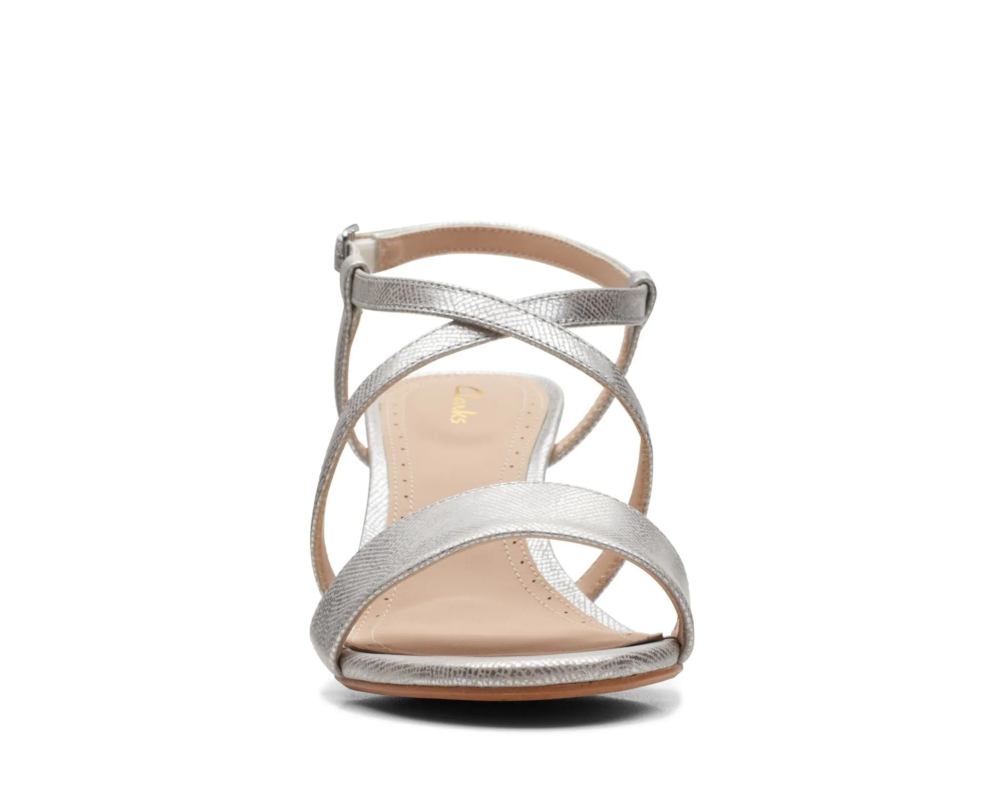 Clarks Amali Buckle Silver Metallic