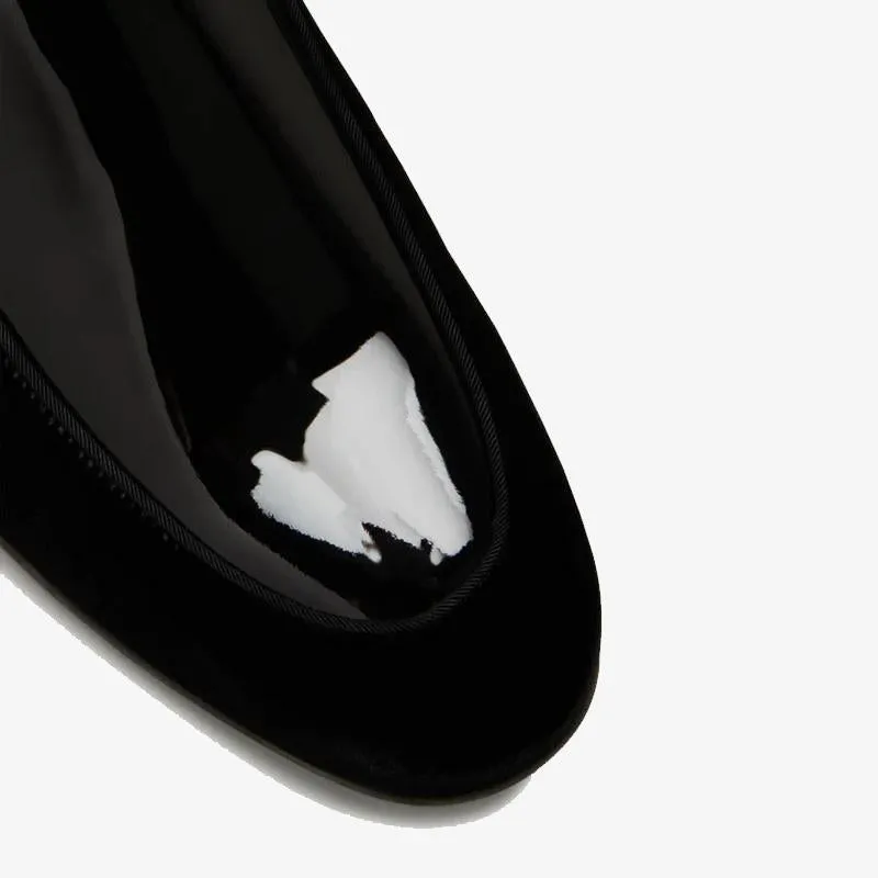 Classic Black Velvet Loafers
