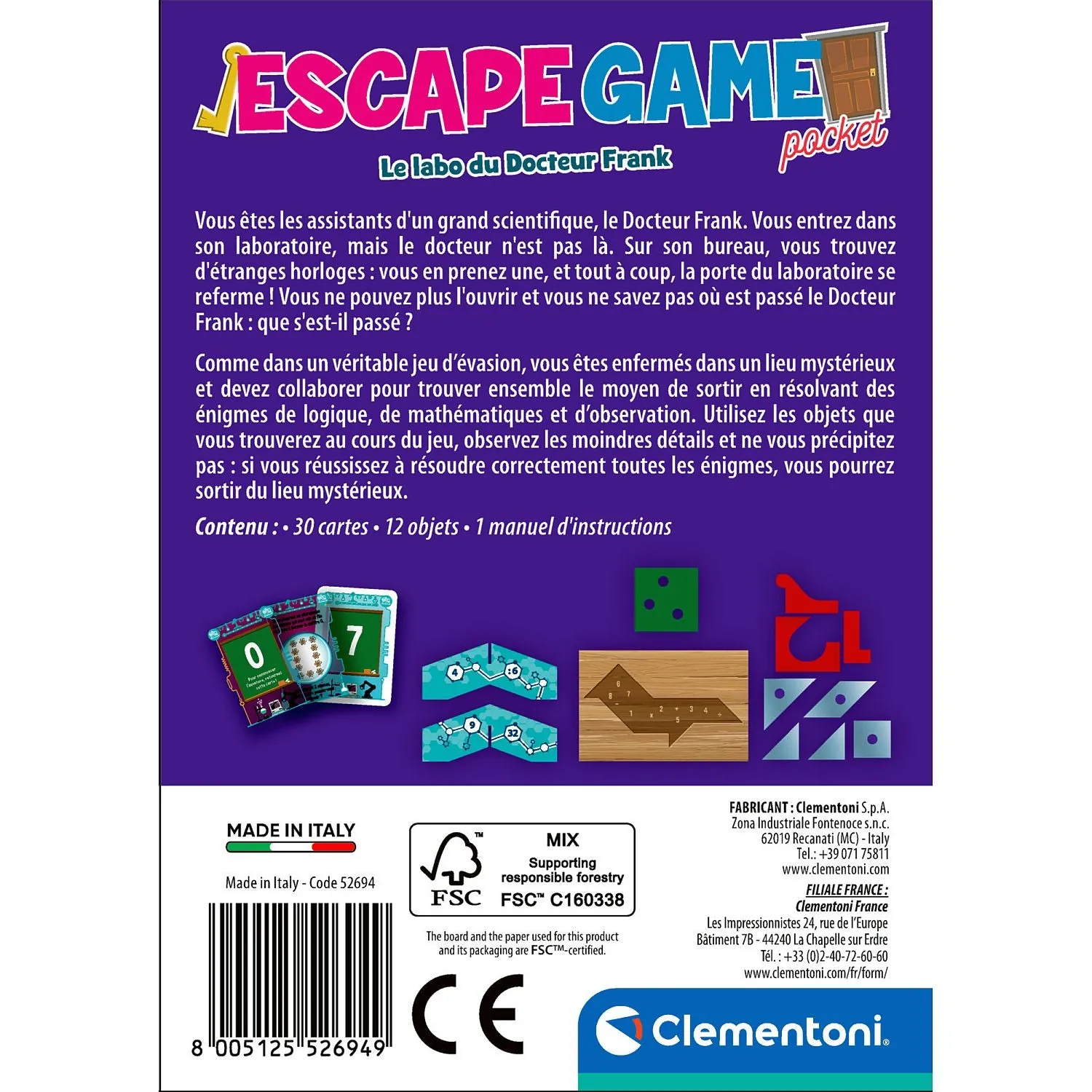Clementoni - Escape Game - Laboratoire