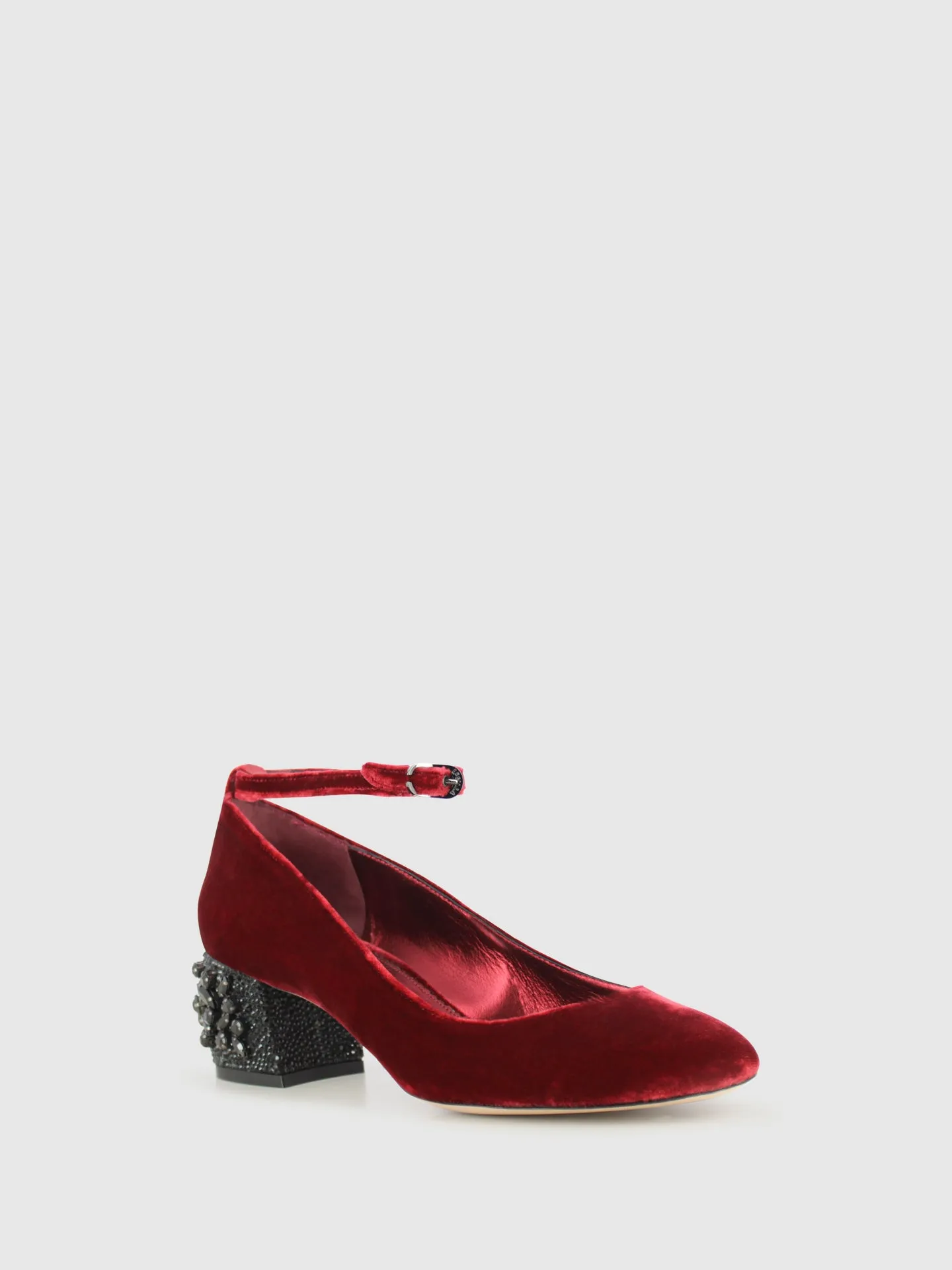 DarkRed Ankle Strap Shoes