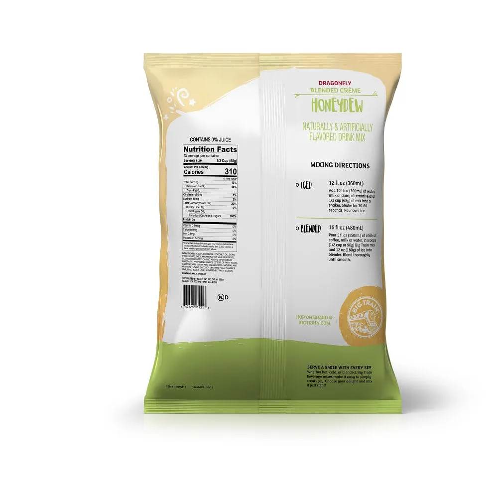 Dragonfly Honeydew Blended Crème Beverage Mix - 5 x 3.5lb Bags