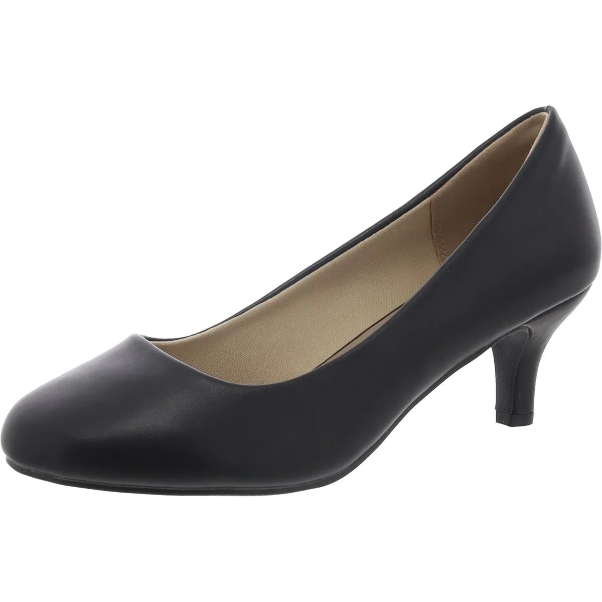 Dream Pairs Womens Luvly Padded Insole Slip On Kitten Heels