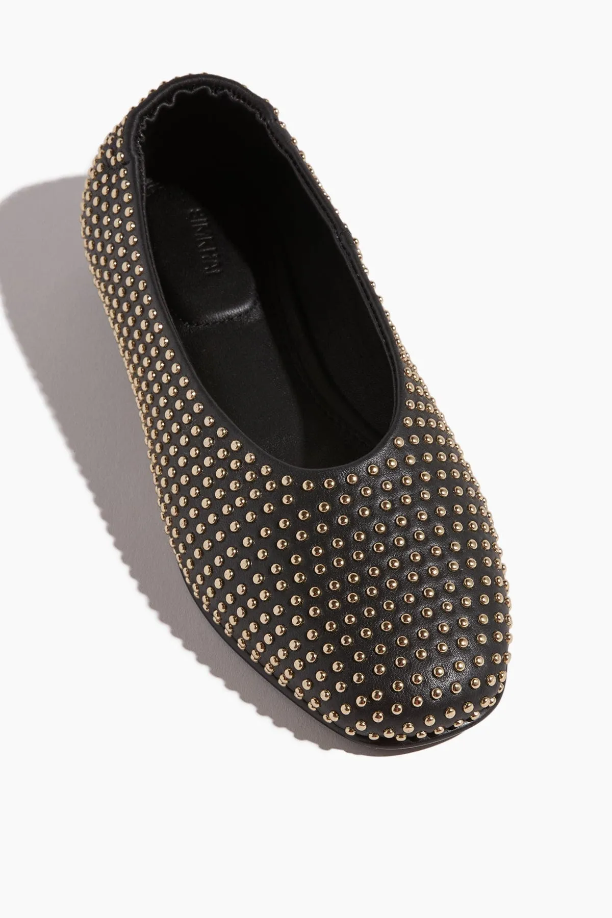 Eden Studded Flat in Black Gold