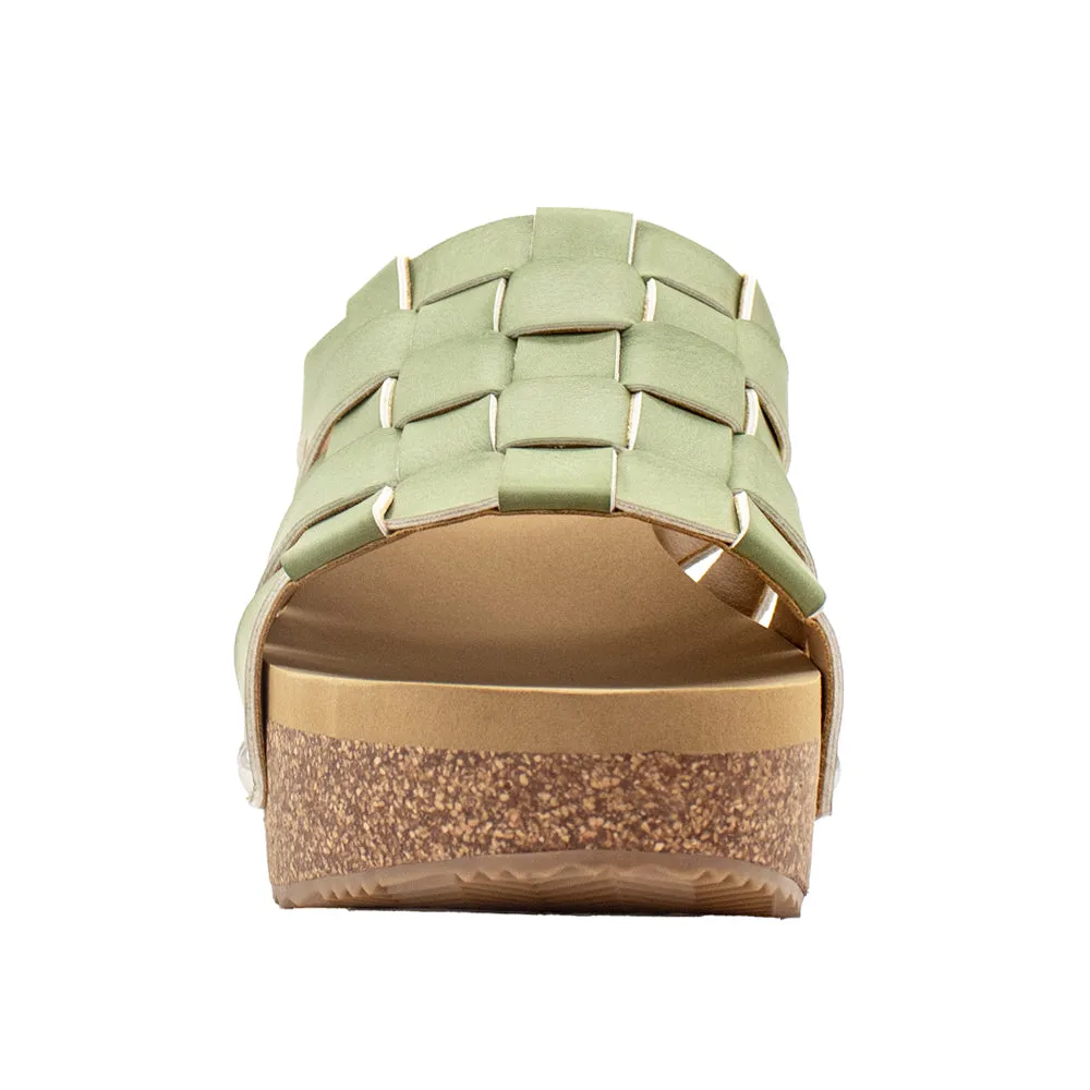 Enoki Studded Slide Wedge Sandals