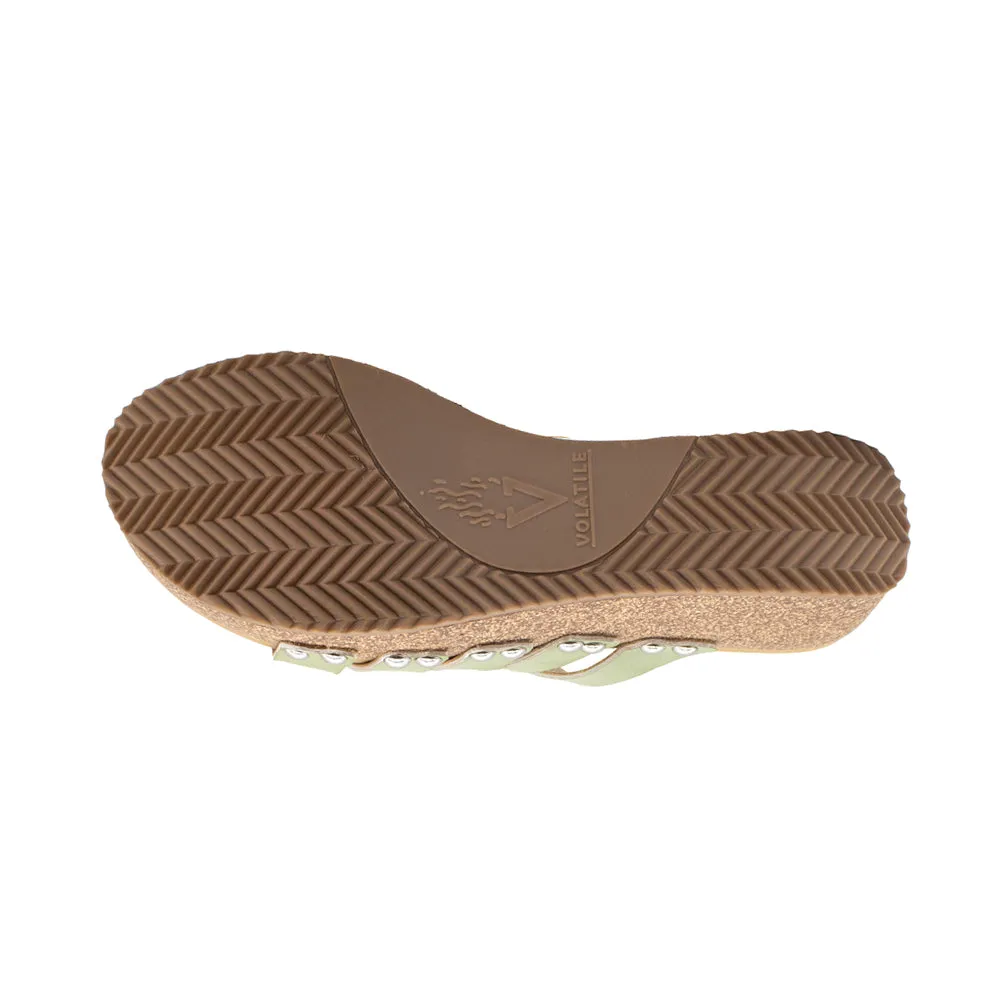 Enoki Studded Slide Wedge Sandals