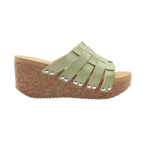 Enoki Studded Slide Wedge Sandals