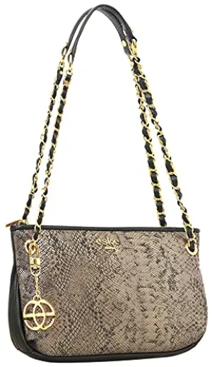 eske Paris Melba Leather Studded Shoulder Bag For Women, Ladies Shoulder Bag, Blush