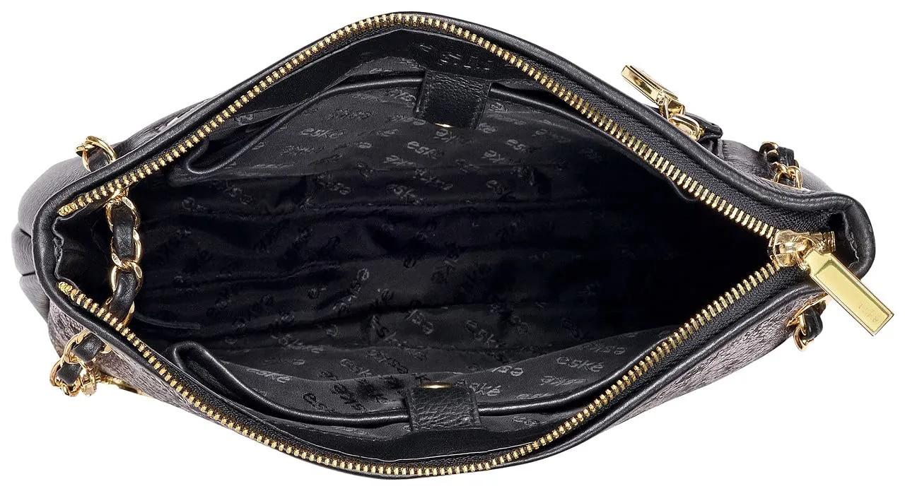eske Paris Melba Leather Studded Shoulder Bag For Women, Ladies Shoulder Bag, Blush