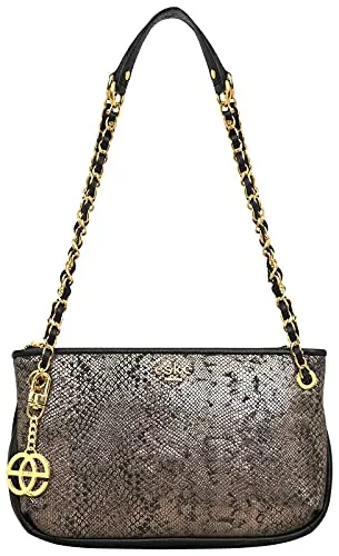 eske Paris Melba Leather Studded Shoulder Bag For Women, Ladies Shoulder Bag, Blush