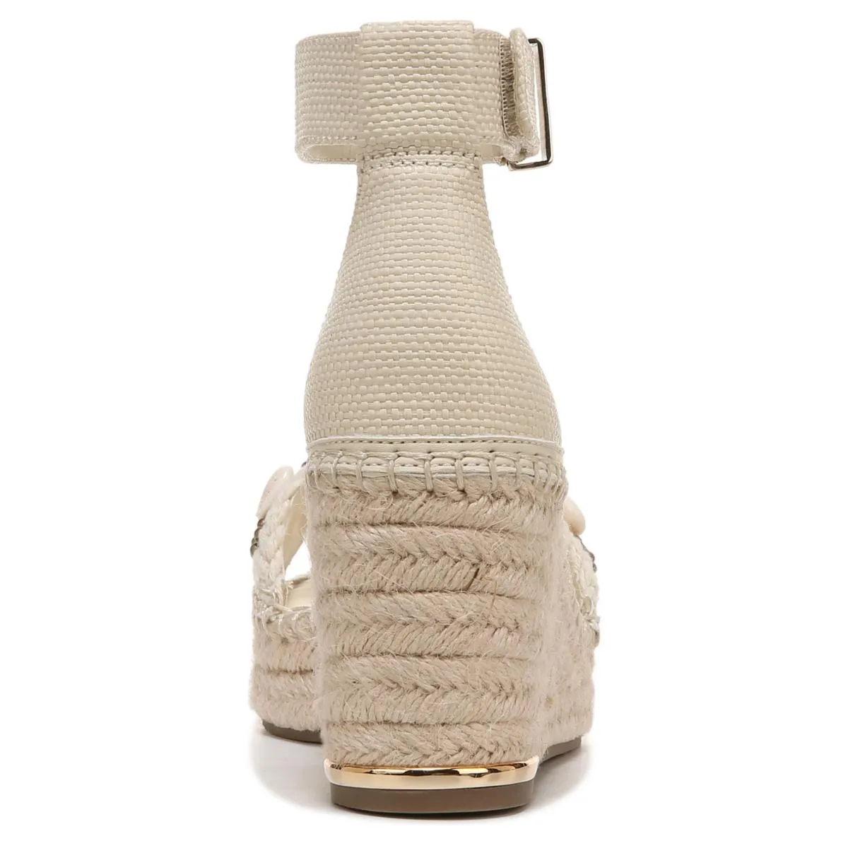 Franco Sarto Womens Clemens Shell Woven Ankle Strap Espadrilles