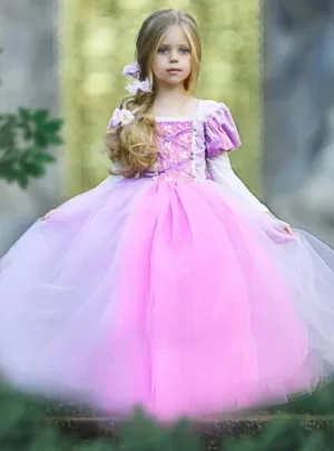 Girls Velvet Rapunzel Inspired Costume Gown