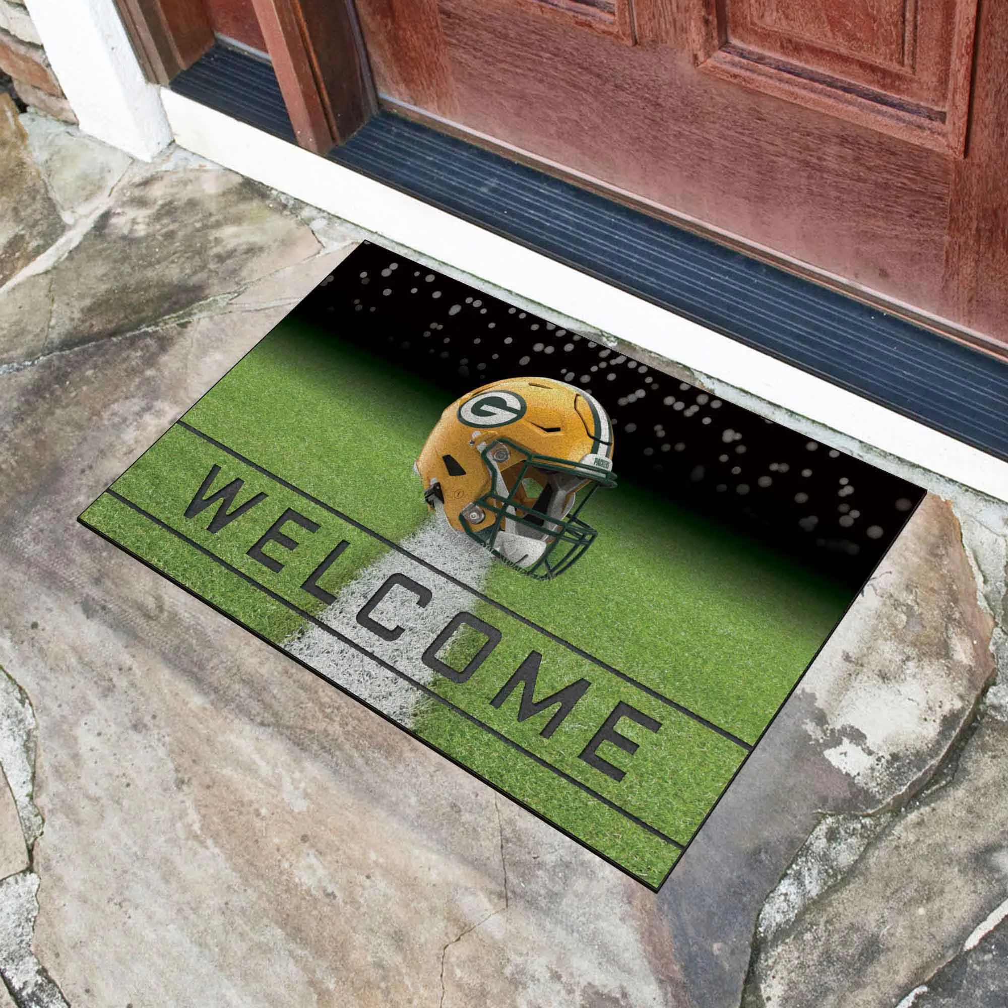 Green Bay Packers Rubber Door Mat - 18in. x 30in.