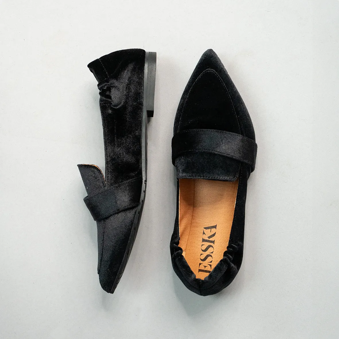 Hannah Vegan Velvet Black